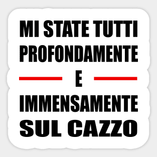 Tricarico Cazzo Bianco Uomo Donna Regalo Divertente Maglietta Sticker